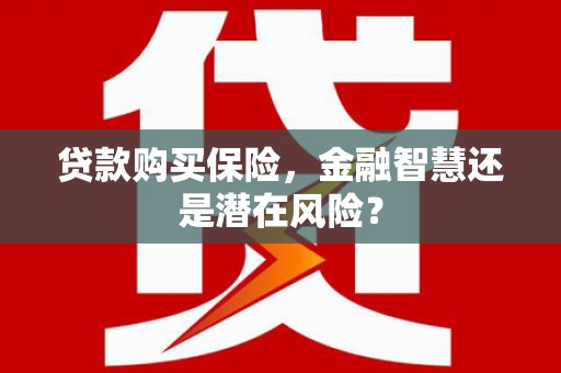 惠安贷款购买保险，金融智慧还是潜在风险？