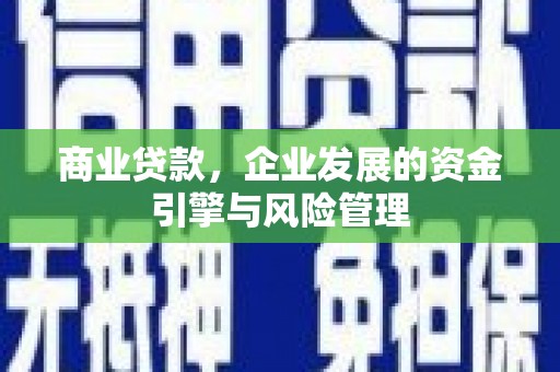 惠安商业贷款，企业发展的资金引擎与风险管理