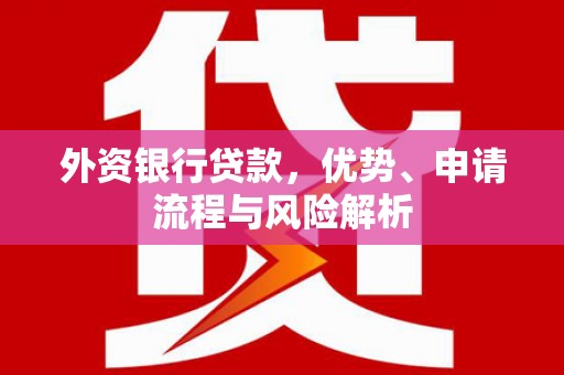 惠安外资银行贷款，优势、申请流程与风险解析