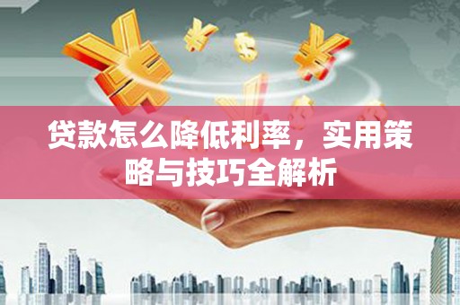 惠安贷款怎么降低利率，实用策略与技巧全解析