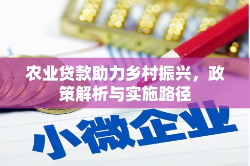 惠安农业贷款助力乡村振兴，政策解析与实施路径
