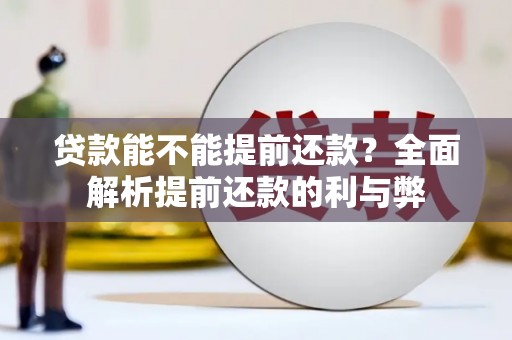惠安贷款能不能提前还款？全面解析提前还款的利与弊