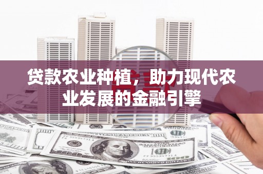 惠安贷款农业种植，助力现代农业发展的金融引擎