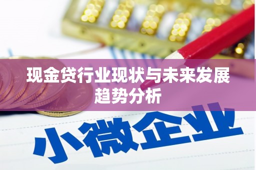 惠安现金贷行业现状与未来发展趋势分析