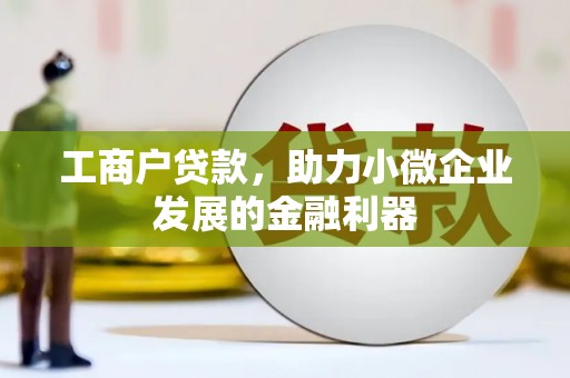 惠安工商户贷款，助力小微企业发展的金融利器