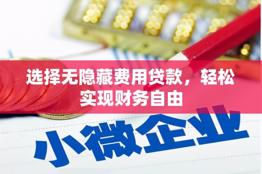惠安选择无隐藏费用贷款，轻松实现财务自由
