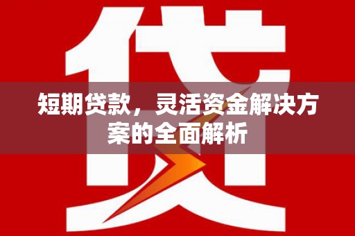 惠安短期贷款，灵活资金解决方案的全面解析