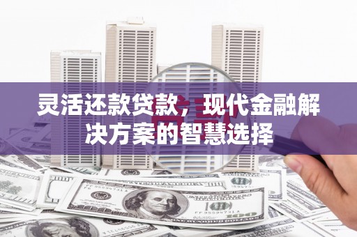 惠安灵活还款贷款，现代金融解决方案的智慧选择