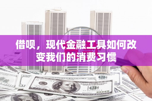 惠安借呗，现代金融工具如何改变我们的消费习惯