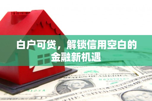 惠安白户可贷，解锁信用空白的金融新机遇