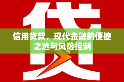 惠安信用贷款，现代金融的便捷之选与风险控制