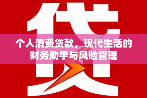 惠安个人消费贷款，现代生活的财务助手与风险管理
