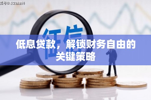 惠安低息贷款，解锁财务自由的关键策略