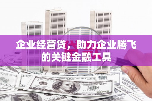 惠安企业经营贷，助力企业腾飞的关键金融工具