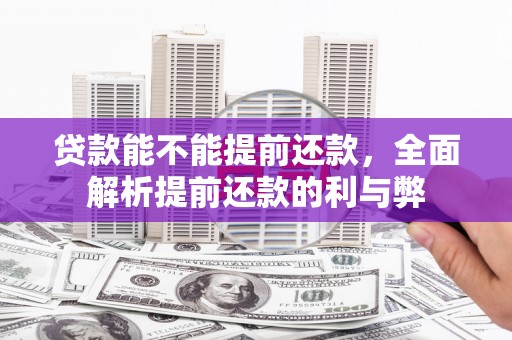 惠安贷款能不能提前还款，全面解析提前还款的利与弊