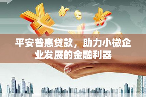 惠安平安普惠贷款，助力小微企业发展的金融利器