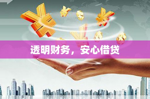 惠安透明财务，安心借贷
