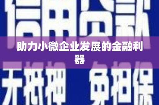惠安助力小微企业发展的金融利器