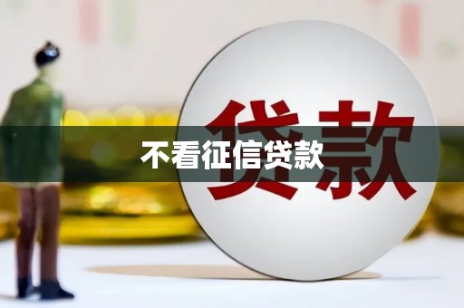 惠安不看征信贷款