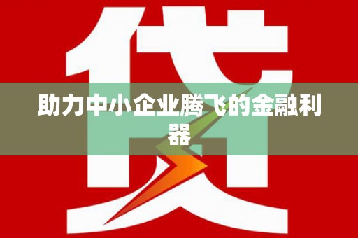 惠安助力中小企业腾飞的金融利器