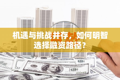 惠安机遇与挑战并存，如何明智选择融资路径？