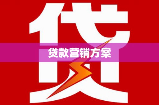惠安贷款营销方案